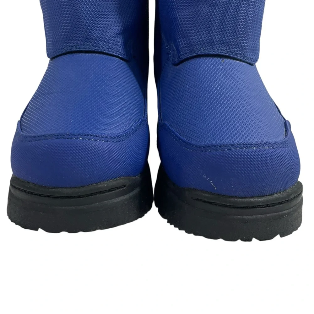 NEW L.L. Bean Winter Boots Big Kids Size 6 Blue Red Hook Loop Closure Waterproof